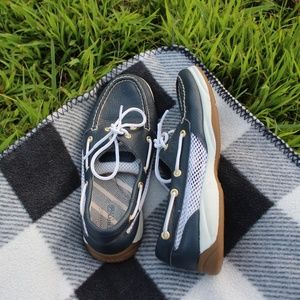 Blue and White Sperry Topsider Shoes